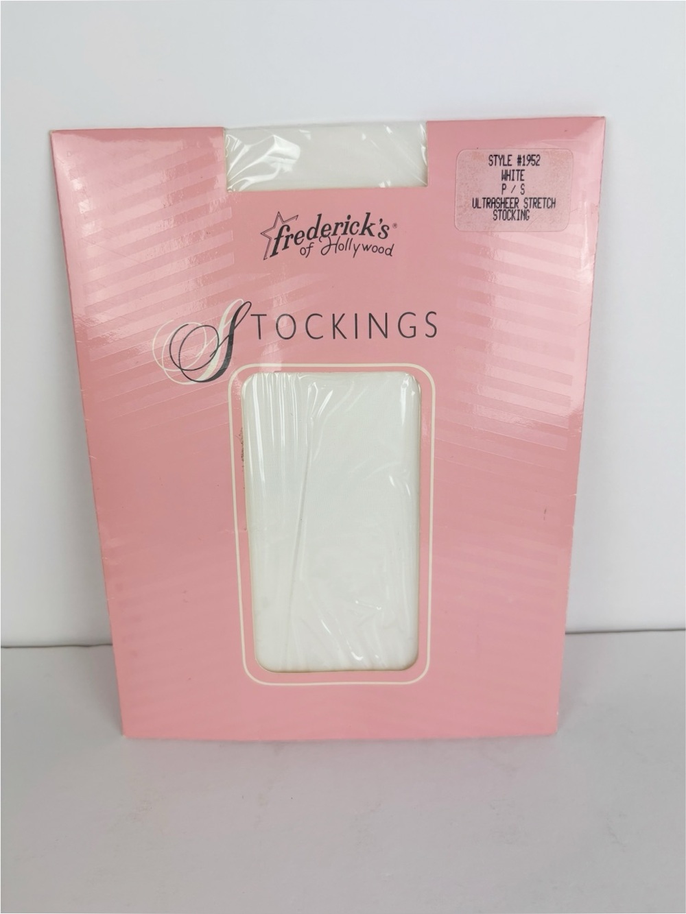 Vintage Frederick's of Hollywood ultrasheer stretch stockings White Size P/S